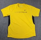 Nike Live Strong Fit Dry Shirt Adult Medium Yellow Cycling Lance Armstrong 