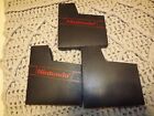 Authentic Official OEM Nintendo NES Dust Cover Sleeve Game Protector Lot of (3))