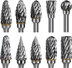 20-PACK Tungsten Solid Carbide Rotary Burr Set Cutting Burrs 1/8 for Dremel Tool - Picture 1 of 11