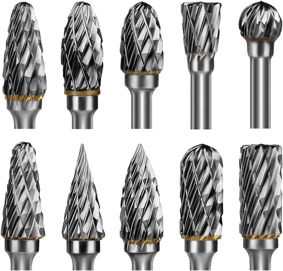 20-PACK Tungsten Solid Carbide Rotary Burr Set Cutting Burrs 1/8 for Dremel Tool - Image 1 of 4