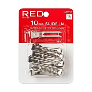 RED BY KISS CLIP A PUNTA SCORREVOLE 1 3/4" 10 PEZZI HMC08 - Foto 1 di 4