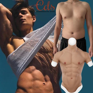 BodySuit Silicona Silicona Músculo Pecho Hombre Falso Placa de Pecho Disfraz Juegos con disfraces - Imagen 1 de 13