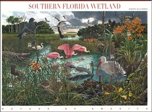 Wildlife Southern Florida Wetland Nature Birds Mint USA Sheet 2006 - Picture 1 of 2