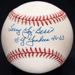 Larry Yogi Berra Yankees 46-63 Signed OAL Baseball JSA COA #CB09143 - Picture 1 of 5