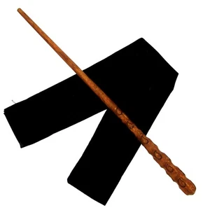 14" Hand Carved Albus Potter Mahogany Wood Magic Wand Wizard Wicca w/ Free Bag - Picture 1 of 9