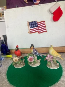 ANDREA BY SADEK PORCELAIN CHINA BIRDS SET OF 3 - Picture 1 of 7