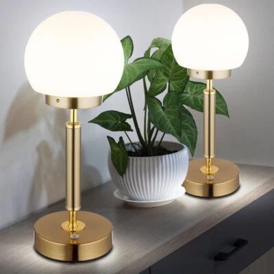 Tischlampe Tischleuchte Wohnzimmerlampe 1 flammig Touch Dimmer LED 2er Set - Bild 1 von 4