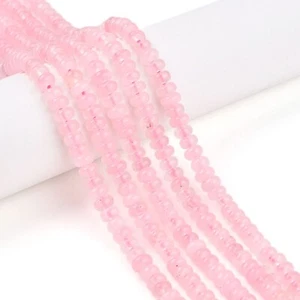 5 Strands Rondelle Natural White Jade Beads Strands Jewelry Making 4.5x2.5~3mm - Picture 1 of 72