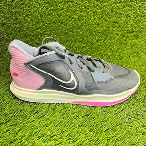 Nike Kyrie 5 Low Preservation Mens Size 9 Gray Pink Basketball Shoes Sneakers - Picture 1 of 10