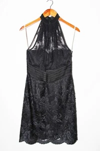 Karen Millen schwarz Spitzenkleid Neckholder Ausschnitt ärmellos Größe US 8 - Bild 1 von 8