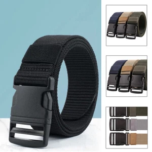 Mens Canvas Belts For Jeans Designer Adjustable Regular Big King Size Belt - Imagen 1 de 20