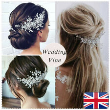 Bride Flower Wedding Hair Vine Crystal Bridal Hair Piece Party Hair Accessories.