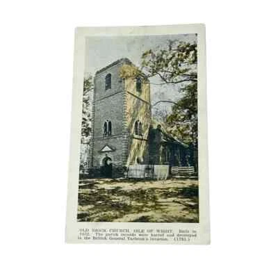 Postal Antigua Iglesia de Ladrillo Isla de Wight Virginia The Churchmen Serie A553 Foto 1 de 2