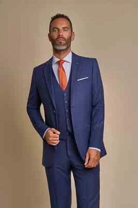 Tuta uomo Cavani formale slim fit blu navy set 3 pezzi sdoganamento vendita 225€ - Foto 1 di 12