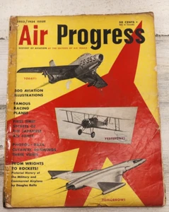 AIR PROGRESS Vintage Aviation Magazine 1953/1954 Has Some Damage - Picture 1 of 10