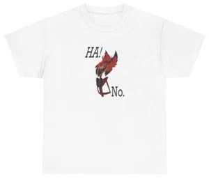 Ha No T Shirt Alastor Hazbin Hotel Characters Radio Demon Cartoon Merch Gift Tee - Picture 1 of 3