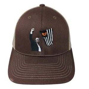 Lindo Lids Snapback Mesh Back Trucker Hat Brown One Size Embroidered - Picture 1 of 9