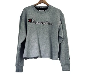 Felpa Champion Tg L Grigio Tessuto Inverso Girocollo Unisex Tempo Libero Comoda - Foto 1 di 7