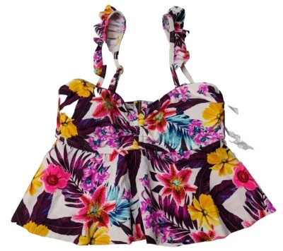 ISLAND SOUL - TANKINI W/ RUFFLE STRAPS & CF SIZE- SMALL *NWT* - Image 1 of 3
