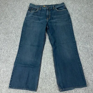 Bullhead Jeans Mens 36x30 Blue Denim Looseboot Bootcut Baggy Skater Grunge - Picture 1 of 14