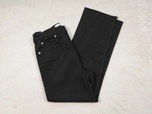 Jean Everlane para mujer 28 negro regular camino alto bajo elástico algodón - Imagen 1 de 17