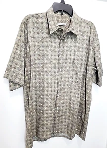 Camisa De Colección Birmania y Bibas Abotonada Geométrica 60 Individuales Césped Campamento Para Hombre GRANDE - Imagen 1 de 6