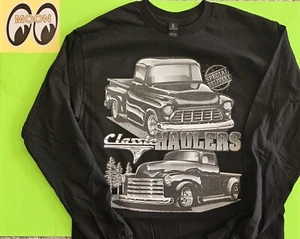 Classic Haulers Men's Black Longsleeve Guildan Heavy Cotton T-Shirt - Picture 1 of 2