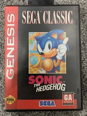SONIC THE HEDGEHOG GAME COMPLETE w/ MANUAL + JURASSIC POSTER + Golden AXE POSTER - Image 1 of 4