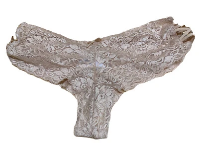 Sexy Bragas de Encaje Frederick's of Hollywood Marfil Ropa Interior Talla L Foto 1 de 4