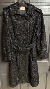Vintage 50’s-60’s Imperial Imports Wool Sequins Covered Wool Coat Women’s Sz 10 - Picture 1 of 9