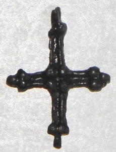 Colgante Crucifijo Cruz de Bronce Período Normando Medieval c.1000 Amuleto Nórdico Vikingo - Imagen 1 de 6