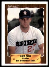 1990 ProCards Minor League Greg Pirkl San Bernardino Spirit #2637