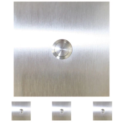 REINARTZ Klingel Türklingel Edelstahl Klingelknopf Türknopf 10 x 10 cm Gravur Beleuchtung