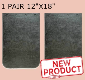 2 guardabarros de goma para camioneta de 12 pulgadas de ancho x 18" de largo x 1/4" de grosor camionetas de una sola rueda - Imagen 1 de 7