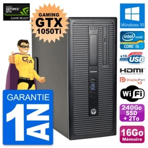 PC Tour HP 800 G1 Gaming GTX 1050Ti i5-4570 RAM 16Go 240Go SSD + 2To Windows 10 - Photo 1/5