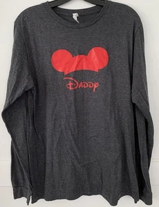 Bella & Canvas T Shirt Size L Mickey Mouse Ears And Daddy Front Since 03 On Back - Picture 1 of 7