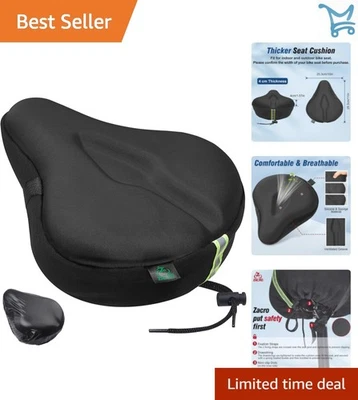 Almofada de assento de bicicleta almofada de gel para homens mulheres grande confortável externa interna - Imagem 1 de 4