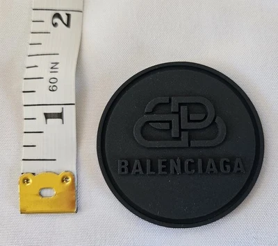 BALENCIAGA PVC RUBBER DESIGNER LOGO 3D PATCH...EXTREMELY RARE. Condition is New. - Image 1 of 2