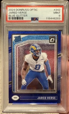 2024 PANINI DONRUSS OPTIC BLUE GLITTER #242 JARED VERSE ROOKIE RC PSA 9 - Image 1 of 2