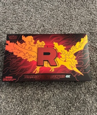 Pokemon Team Rocket Moltres Ex UPC - GameStop Excl Ultra Premium OPENED READ DES - Image 1 of 4