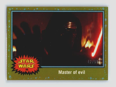 2015 Topps Star Wars Journey to the Force Awakens Gold /50 Master of Evil #96 - Image 1 of 2
