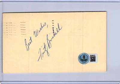 Fritz Brickell Signed 3x5 index Card +3 8x10 photos Beckett  BU86470 Yankees - Image 1 of 4