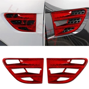 Red Carbon Fiber Side Fender Air Vent Outlet Trim for Ford F150 Raptor 2009-2014 - Picture 1 of 11