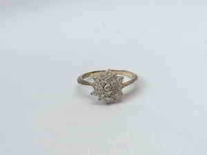 925 Silver Cluster Ring SIZE P - Picture 1 of 6