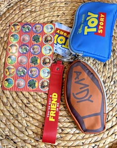 Toy Story Bundle Coin Purse Wristlet Set & 24 Toy Story Stickers Sheet - Picture 1 of 8