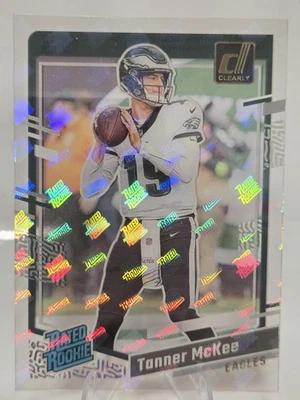 2023 Clearly Donruss Tanner McKee Rated Rookie Holo Eagles 🦅 RC SSP - Image 1 of 2