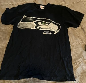 Seattle Seahawks Football Majestic Active NFL blau MEDIUM Shirt KOSTENLOSER VERSAND - Bild 1 von 3