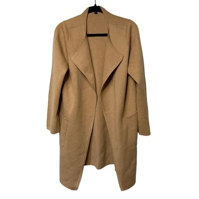J. Crew Juliette Collarless Sweater Blazer Tan Women's Size M Retail: $158 EUC - Image 1 of 4