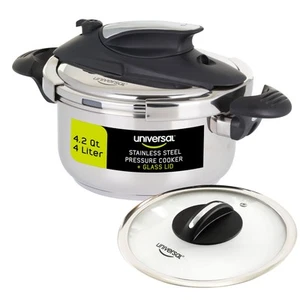 Pentola a Pressione Universale (4,2 Quart / 4 Litri) Piccola in Acciaio Inox Facile da Usare... - Foto 1 di 8