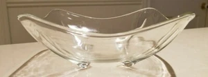 Lovely Vintage Clear Teardrop Depression Glass Bowl - Picture 1 of 4